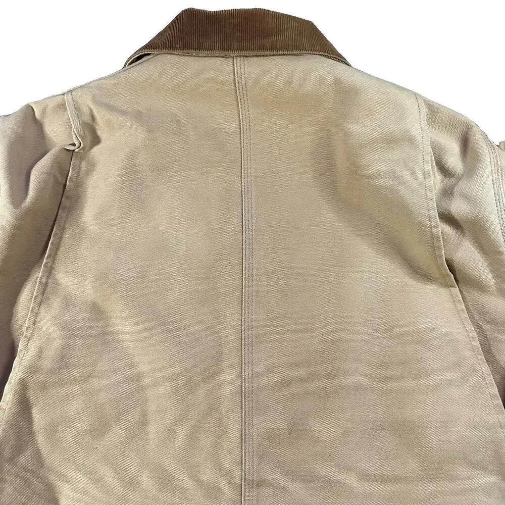 Vintage Carhartt Blanket Lined Duck Chore Coat Jacket Men's XL Brown 6BLJ C01
